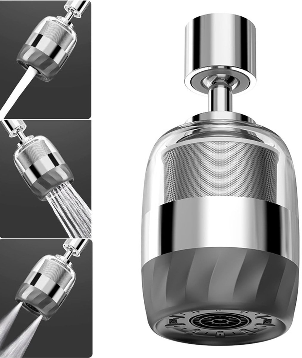 Dailygoods - Faucet Jet Regulator - 360° Rotatable - 3 Modes Tap Spray Head - M22/M24 - Wa