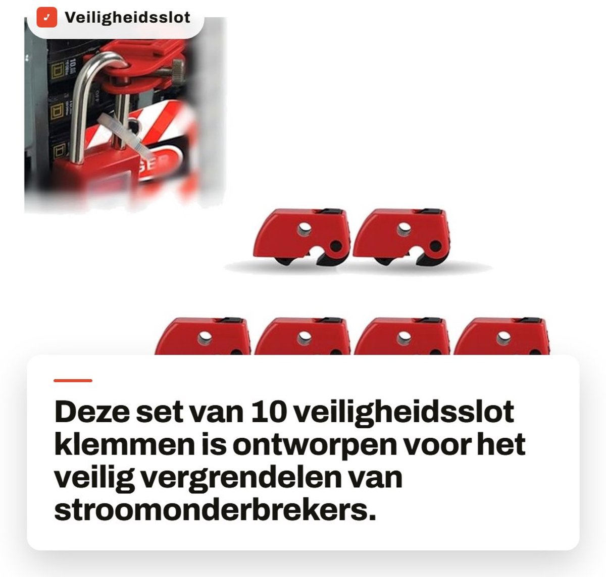 Dailygoods - Veiligheidsslot Klemset voor Stroomonderbrekers