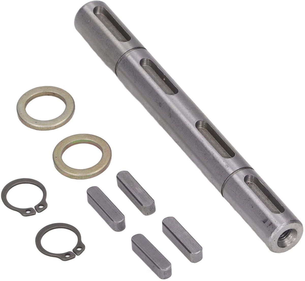 Dailygoods- Wormreductiemiddel Dubbele Uitgaande As - Gelegeerd Staal - 14 Mm Diameter - 128 Mm Lengte - Groot Draagvermogen - Stabiele Prestaties - Reductiemiddel