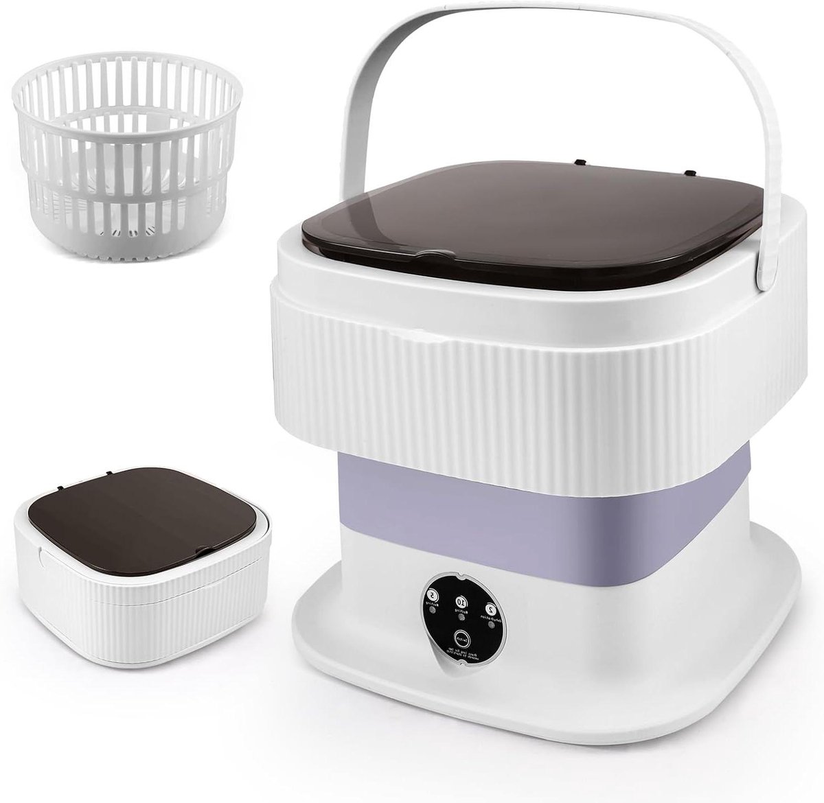 Mini Wasmachine Reiswasmachine Camping Kleine Wasjes Doen Inclusief Centrifugemand 11 Liter Paars