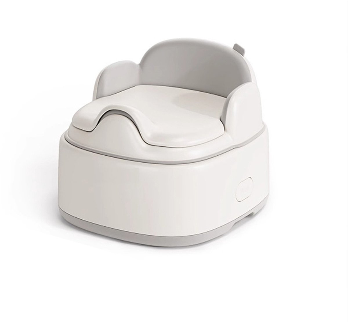 Mogi Products - Kinderpotje met Zacht PU Zitkussen - Comfortabel Plaspotje - Toilettrainer & Plasstoeltje Kind - Grijs/Wit