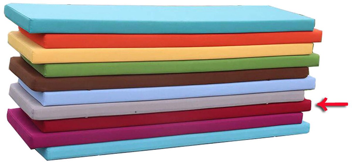 Bench Pad Kussen Comfortabel Bank Kussen 5 cm dik 2 zits Katoen Tuin Bench Pad voor Tuin Patio Gazon Bank of Swing-Wine rood 60×30×5cm (23×12×2in)