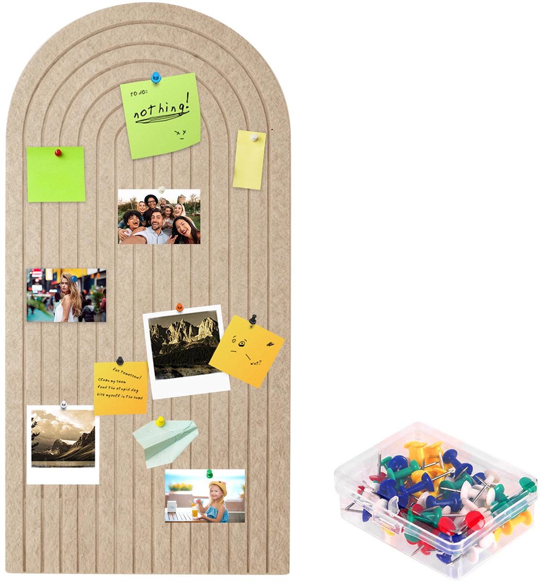 prikbord, zelfklevend, 60 x 120 cm, opvouwbaar fotobord, 0,9 cm dik, kurk, ronde randen, prikbord, wandpanelen, memobord, zonder boren, voor kantoor, kinderkamer, woonkamer, decoratie