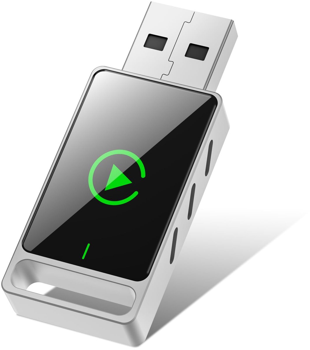 2-in-1 Android Auto & Carplay draadloze adapter, upgrade van Wired CarPlay naar draadloos, plug and play, compatibel met iPhone iOS 10+ & Android 11+ en auto's