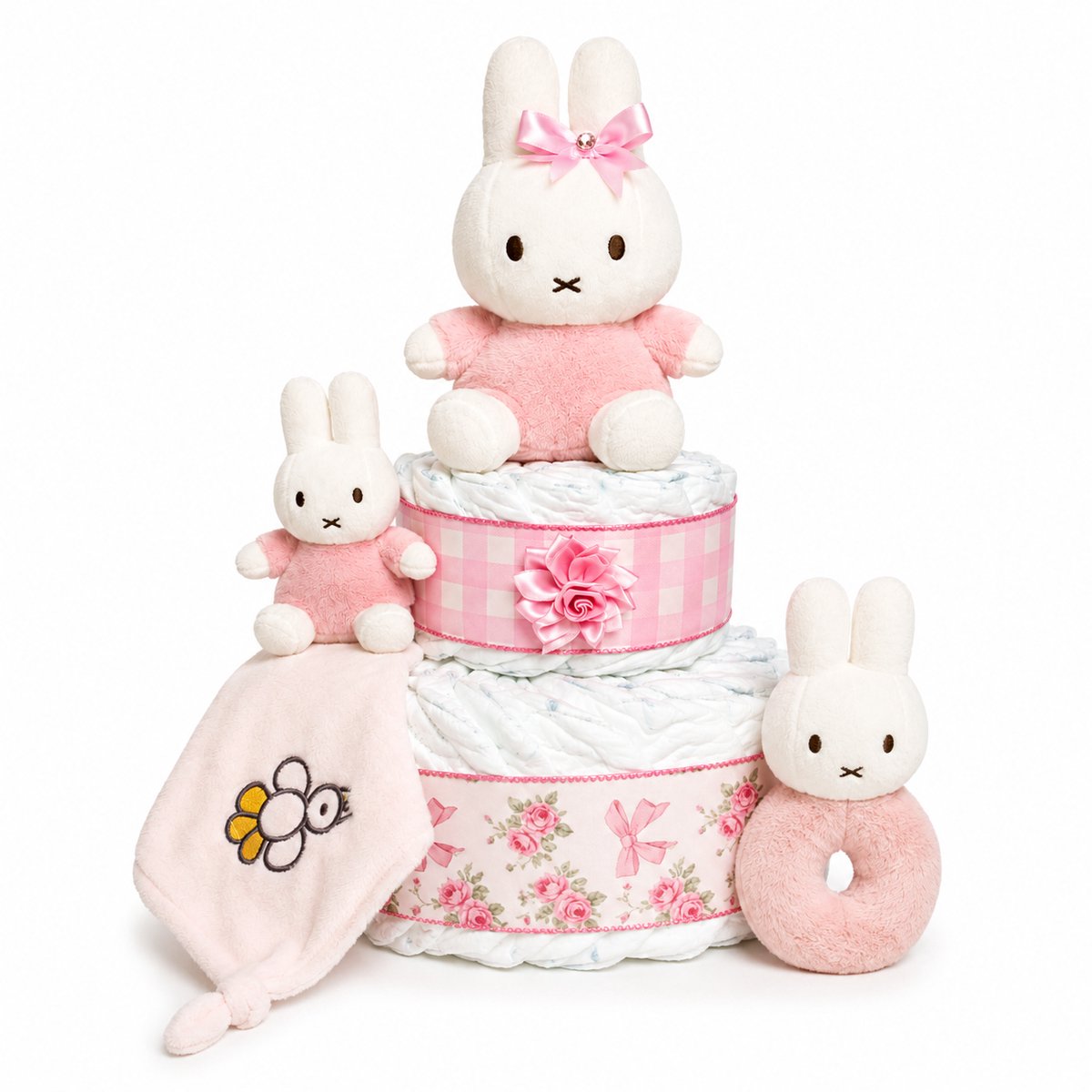 2-Laagse Nijntje luiertaart Luxe Cadeauset Roze