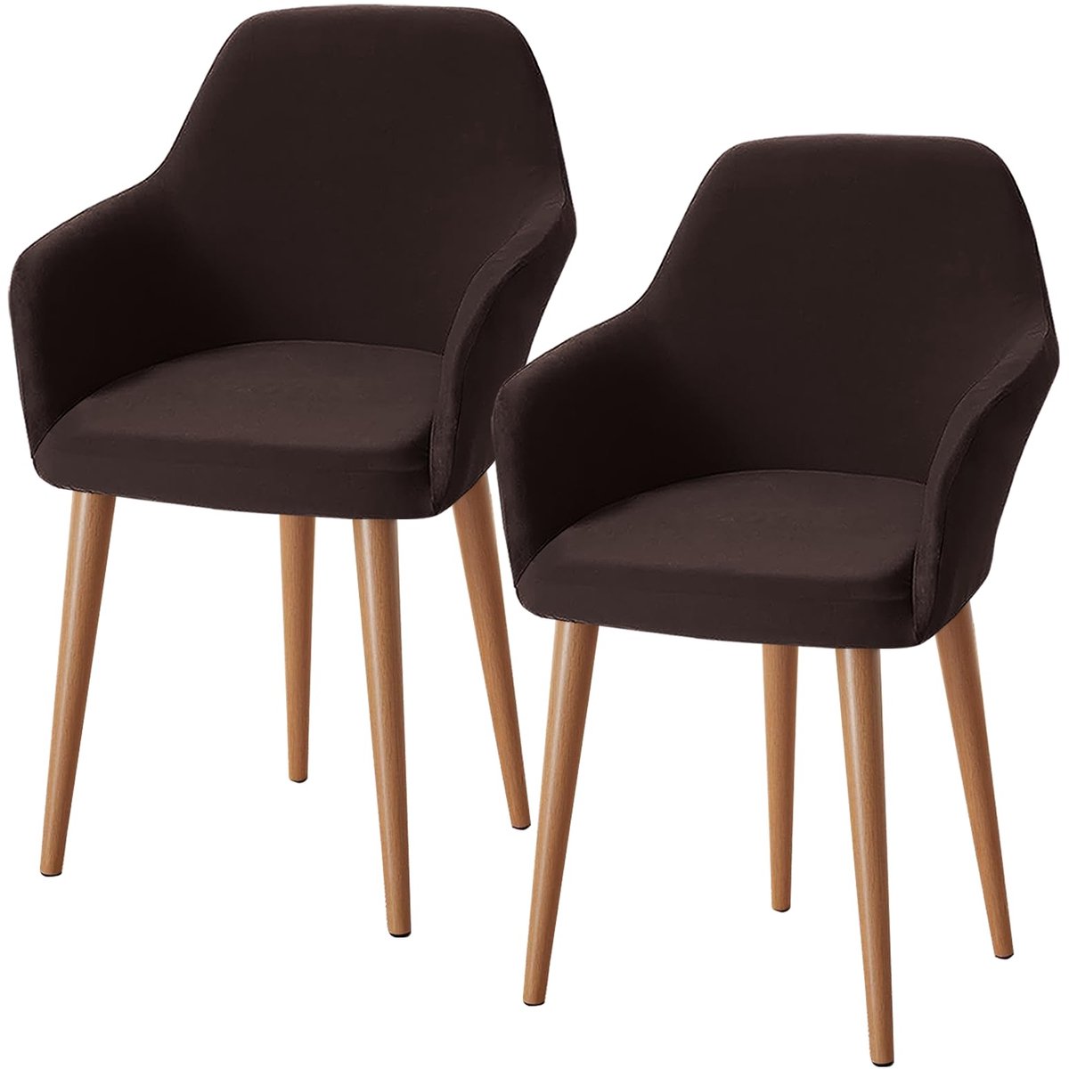 Stretch stoelhoezen set van 2, fauteuil overtrek, stoelhoes met armleuningen, afneembaar, wasbaar, beschermhoes voor bureaustoelen, eetkamerstoelen, overtrek voor keuken, banket, bruiloft