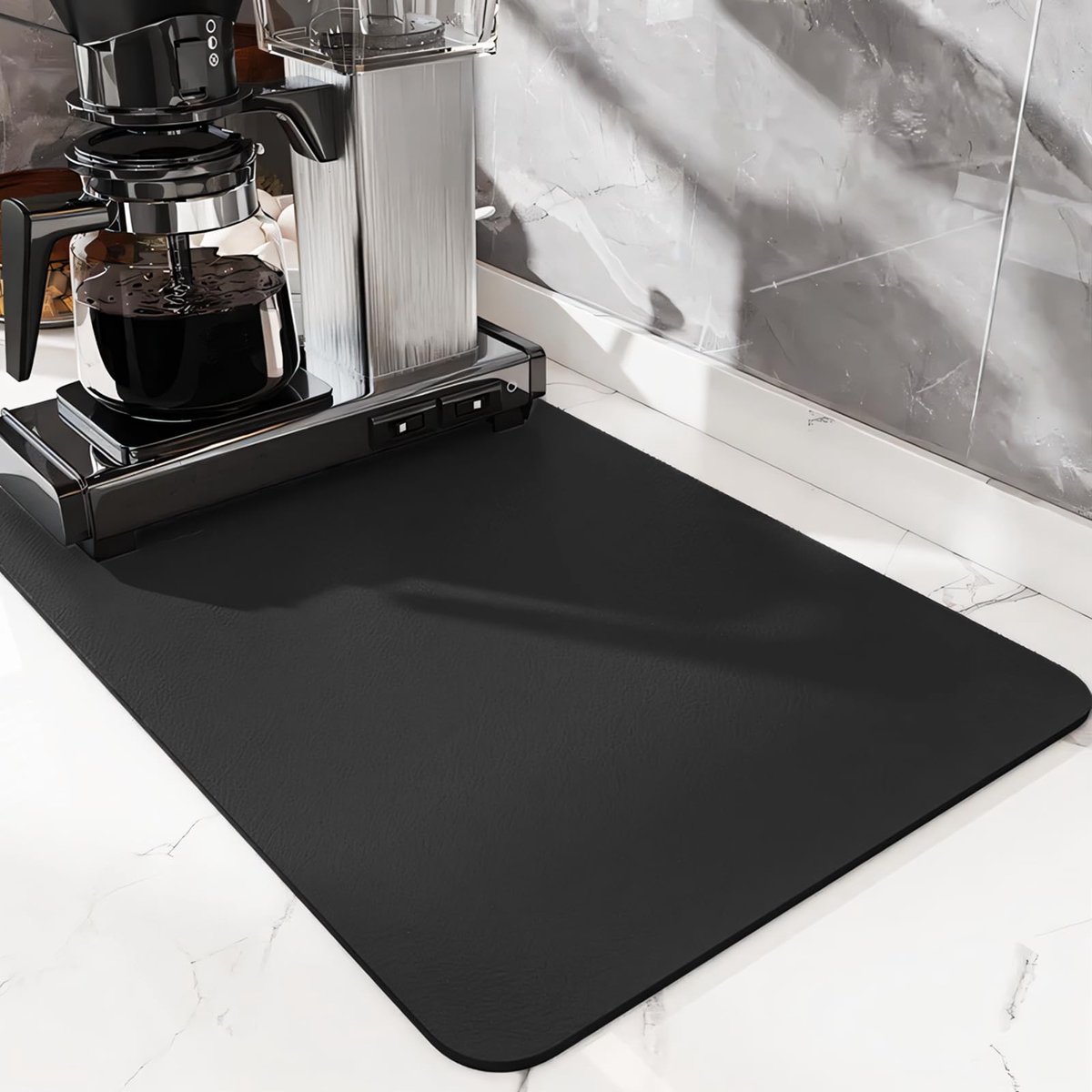 Drogende Mat, 60 x 40 cm Schotel Droog Mat voor Keuken Verberg Vlek Water Absorberende Droog Mat met Niet-Slip Rubberen Achterzijde, Afdruiprek Matten