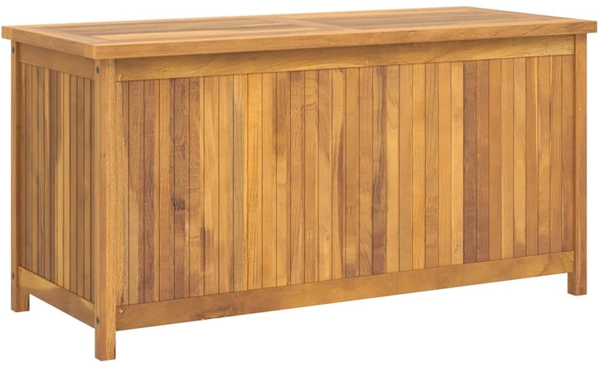 vidaXL Tuinbox 114x50x58 cm massief teakhout, tuinkist, opbergkist, kussenbox, houten box, opbergbox, kussenkist, kist, doos, tuinkisten, houten boxen