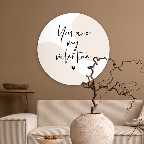 WallCircle - Wall Circle - Wall Circle Inside - Proverbes - Citations - You are my Valentine - Valentine - 60x60 cm - Décoration murale - Peintures Ronds