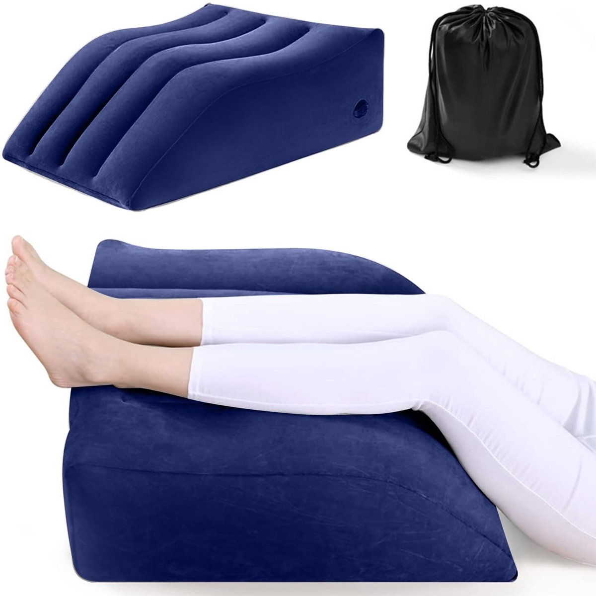 Dailygoods- Venenkussen opblaasbaar - Beenverhoging Kussen - Comfort Beenkussen - Verbetering Doorbloeding - Vermindering Zwellingen - Antislip Onderzijde - Beensteun