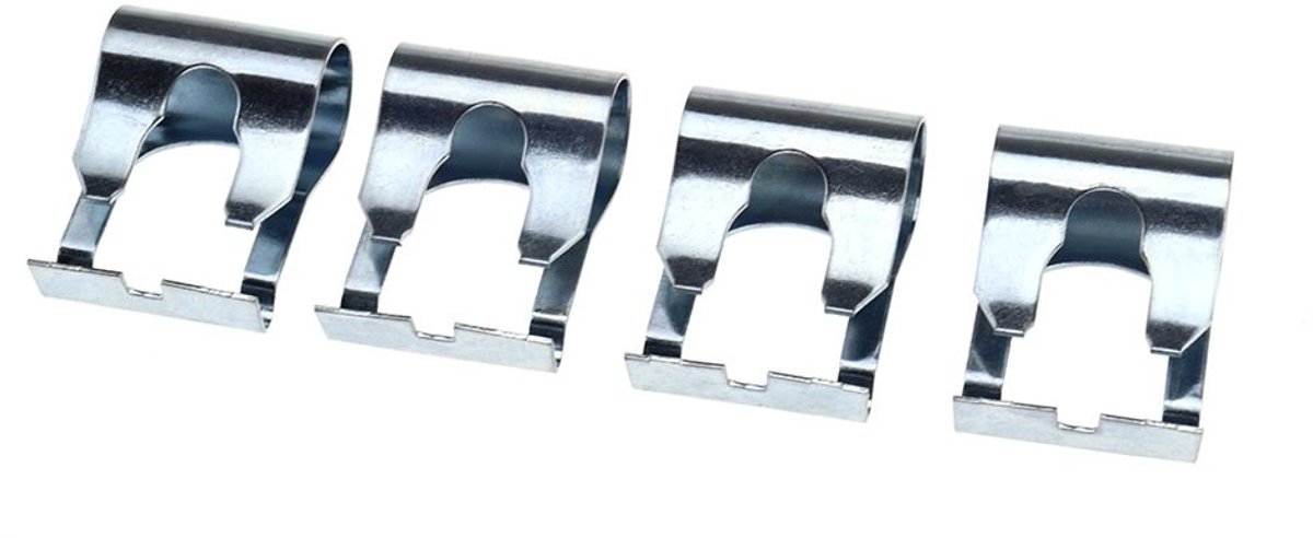 Dailygoods - Ruitenwisser Reparatie Clip Kit - Eenvoudige Oplossing - Zilver - Duurzaam Materiaal - Geschikt voor Auto en Motor - 4x Set