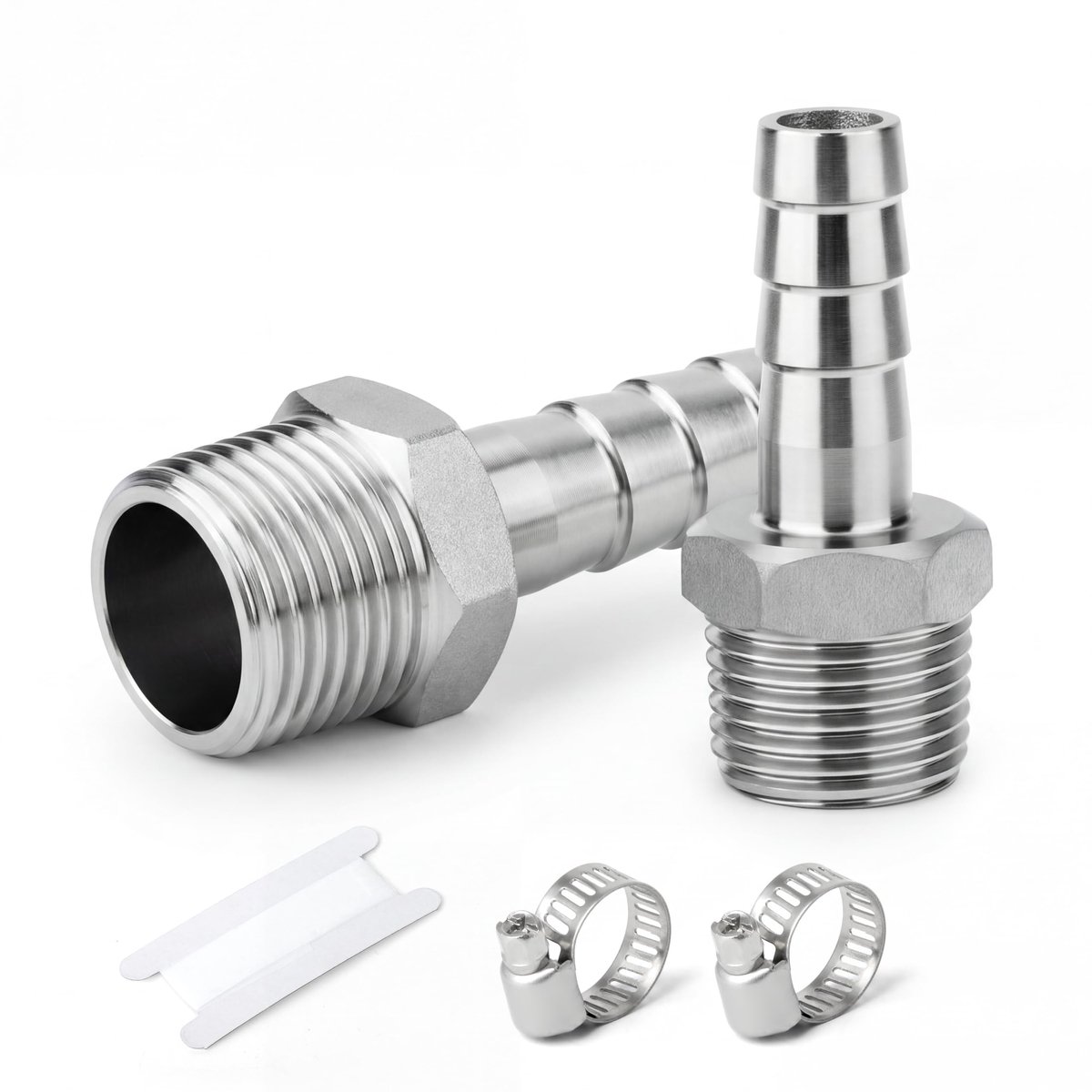 Slangtule-Koppelingen, 6 mm Tule Naar 3/8" BSP-Binnendraad, 304 Roestvrijstalen Knelkoppeling Voor Water, Lucht En Industri毛le Leidingverbindingen