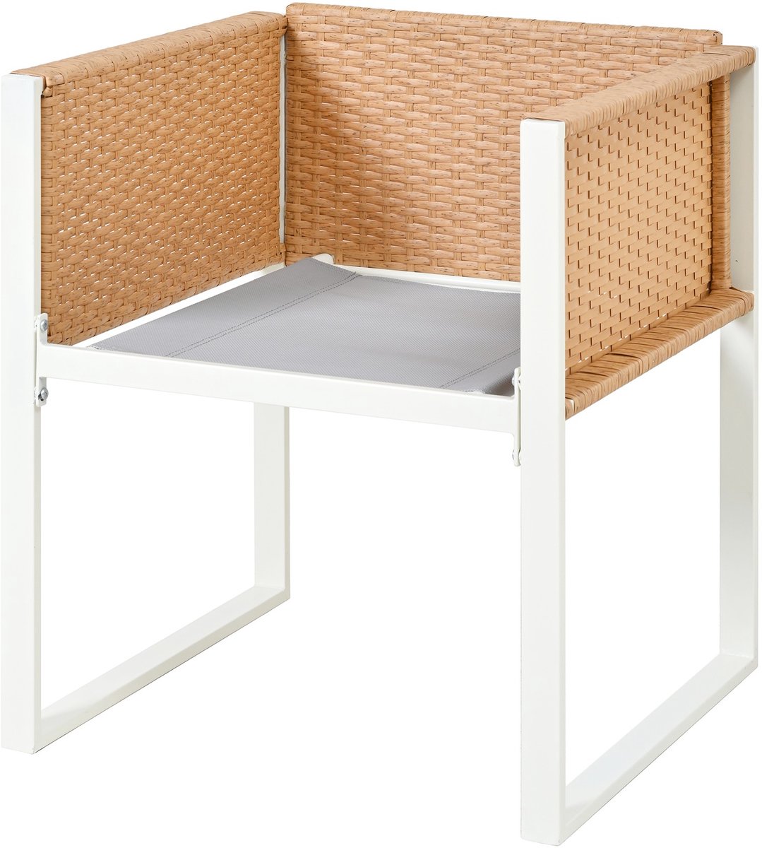 YYchan tuinset met eettafel voor buiten - 6 personen - wit - 170 x 80 x 75 cm