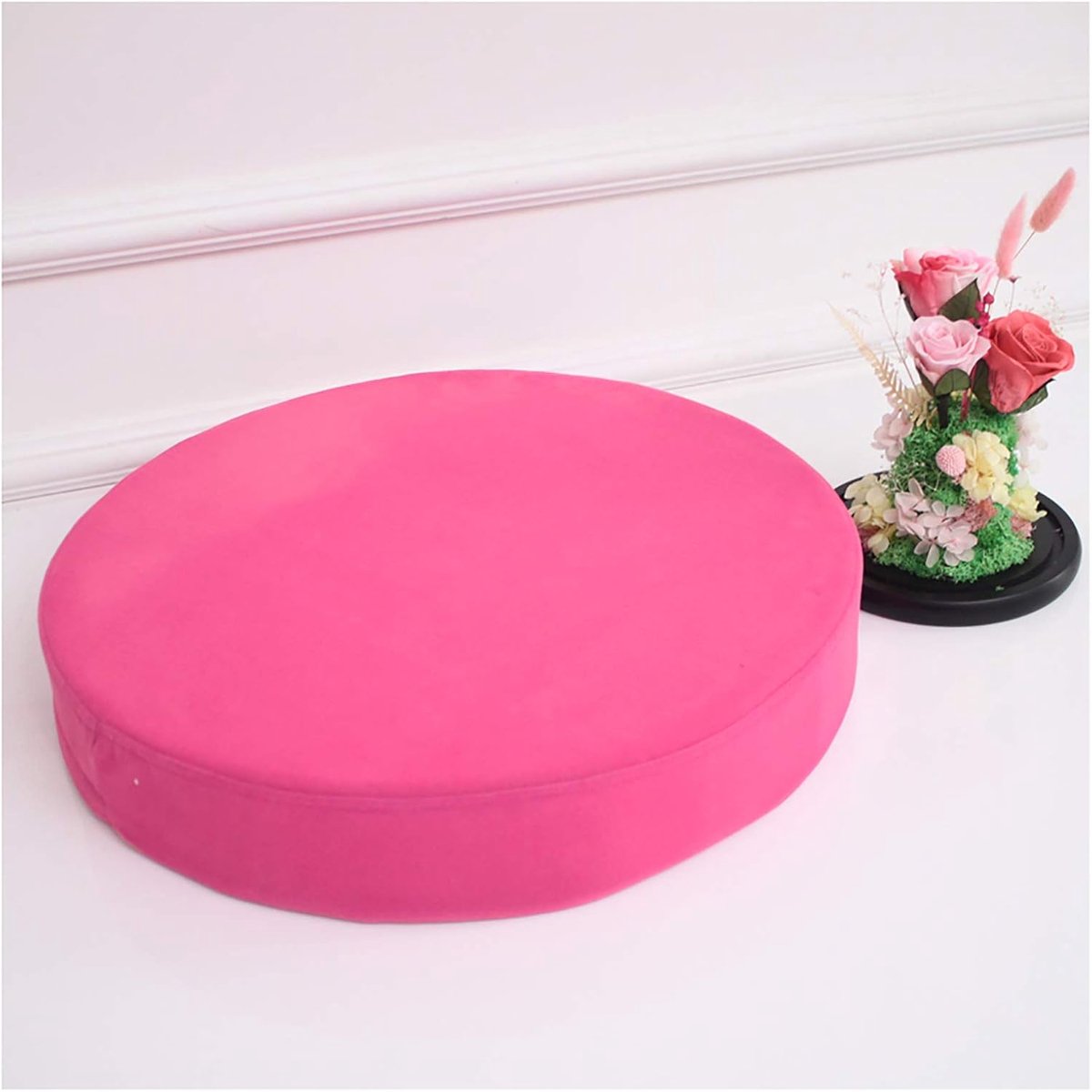 kussen stoel stoelkussens, fluweel half open zitkussen, wasbaar verwijderbare kussensloop, onzichtbare rits voorkomen krassen, 2 "(5 cm) dikke multi-size kleur-roze. 50x5cm (19,6x2in)
