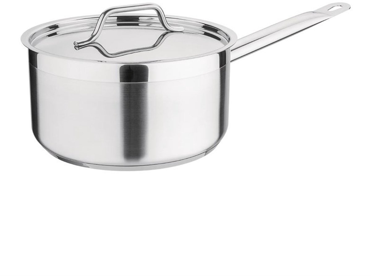 Nisbets Essentials RVS inductie steelpan 3L 20(Ø)cm inclusief deksel