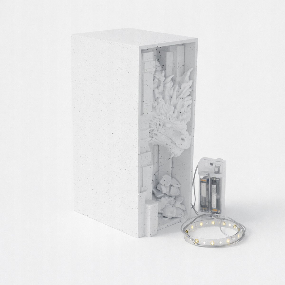 3D Book Nook Inzet met Draak - Fantasy Decoratie voor Boekenplank