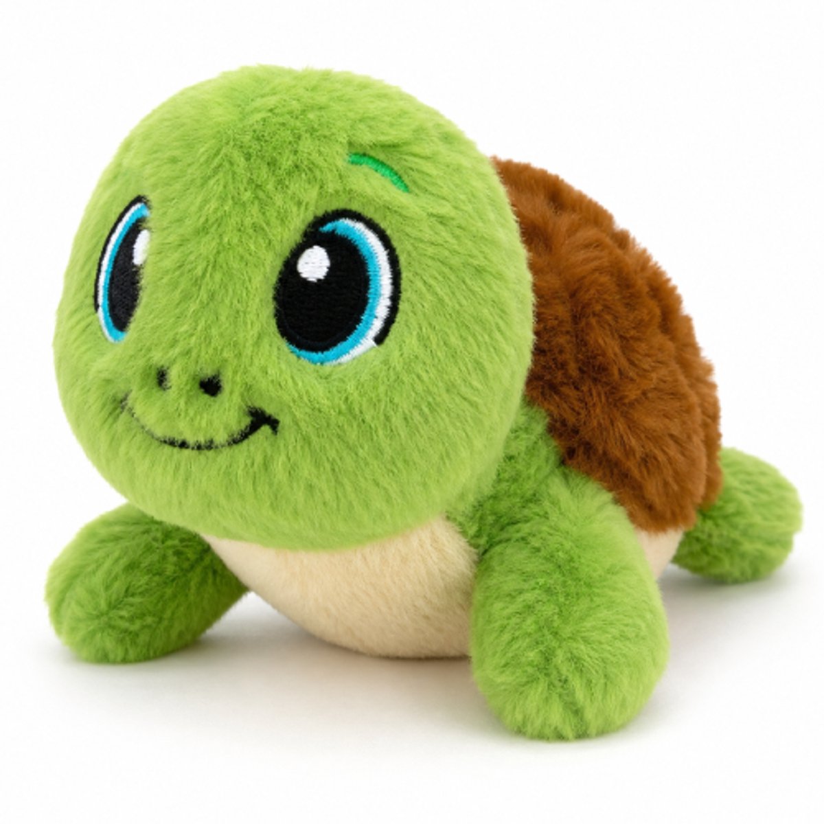 Schildpad Groen/Bruin Pluche Knuffel 18 cm - Speelgoed Knuffels voor Kinderen Jongens Meisjes - Turtle Plush Toy