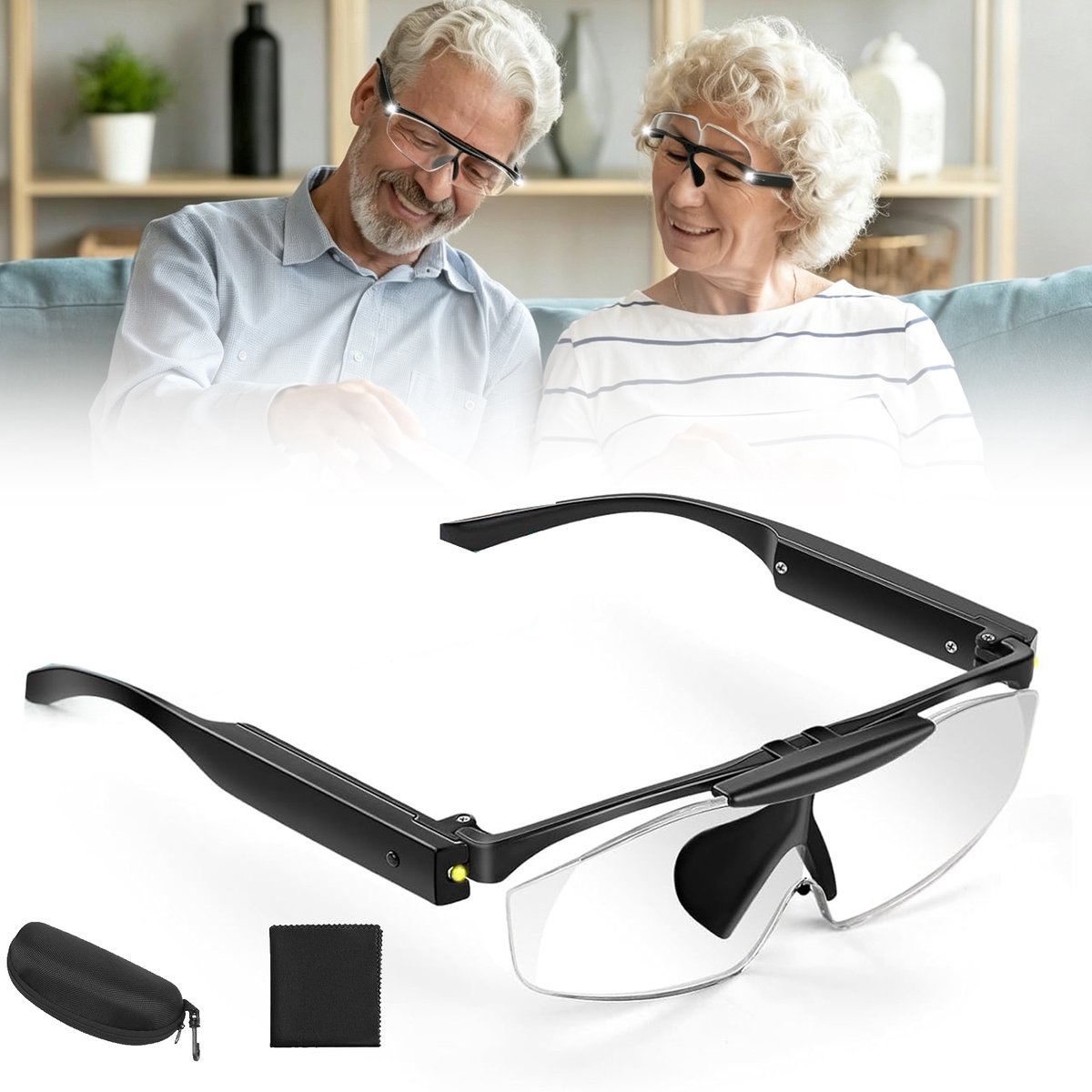 Vergrootglazen Met Licht - Oplaadbare Vergrootglazen - Handsfree Hoofdbandvergrootglas - Voor Precisiewerk Bij Hobbyprojecten