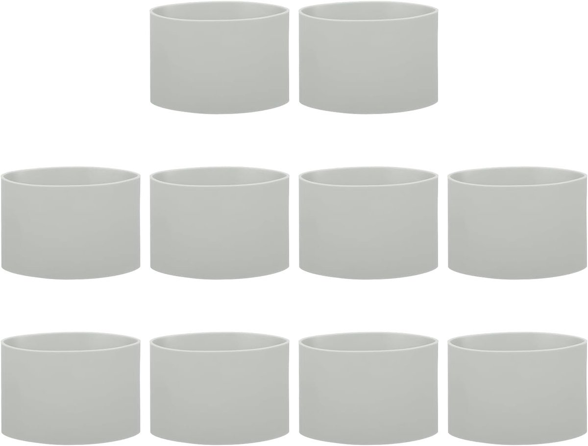 10 stuks kabelbinders van antislip siliconenrubber, 3,39 inch, plat, van rubber, voor boeken, vallen, kunst, verpakkingspapier, kabelbinders voor kabels, grijs