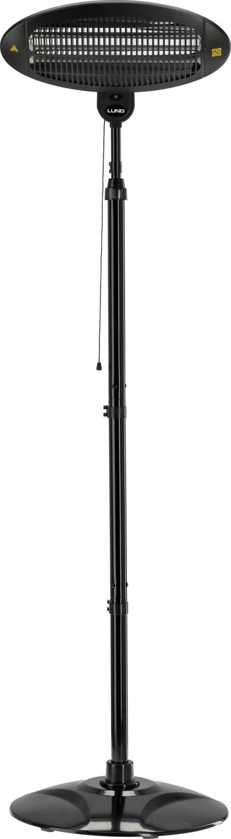 Infrarood Heater & Terrasverwarmer - 2000W - Met Trekkoordschakelaar - IP34 Spatwaterdicht - 3 Warmtestanden (650W / 1300W / 2000W) - Infrarood Straler voor Wand & Statief - Binnen & Buiten - Garage, Terras & Balkon