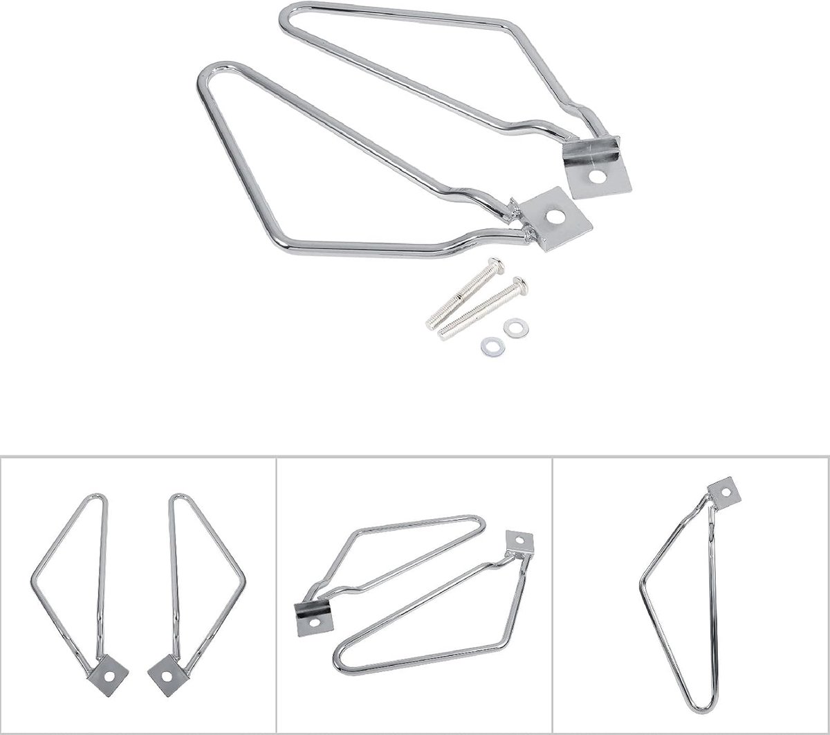 Brackets Motorcycle Zadeltassen Bar Fit voor XL883/1200 HD1450/1584(Zilver)