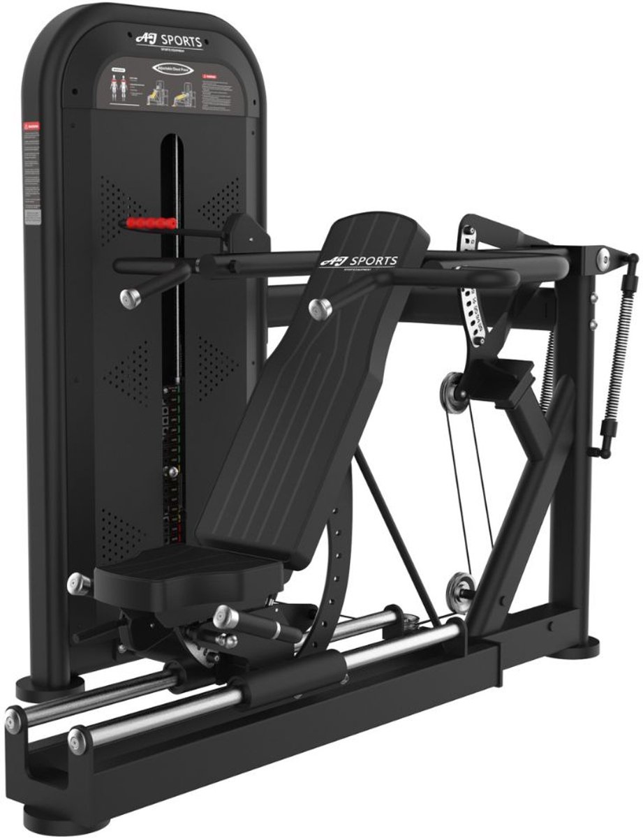 AJ-Sports Chest Press Machine – Borsttrainer met 100 kg Gewichtsstapel – Verstelbare Startpositie – Professioneel