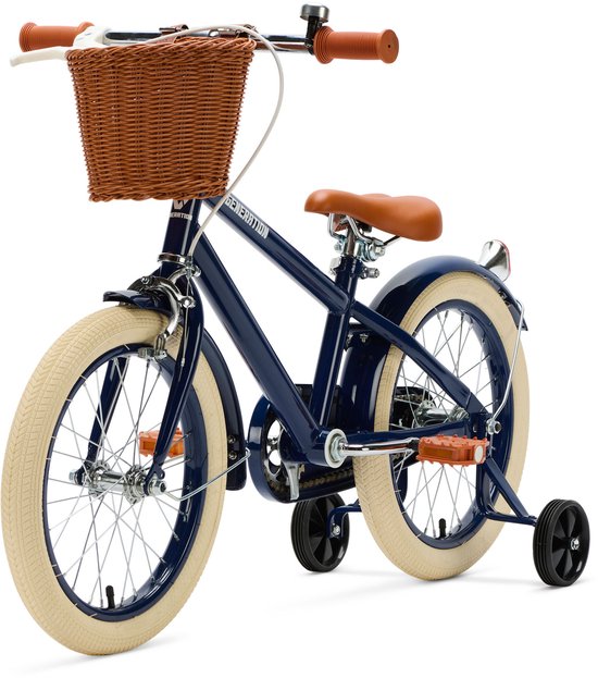 Generation Retro 16 inch Blauw – Kinderfiets met Mandje — afbeelding 2