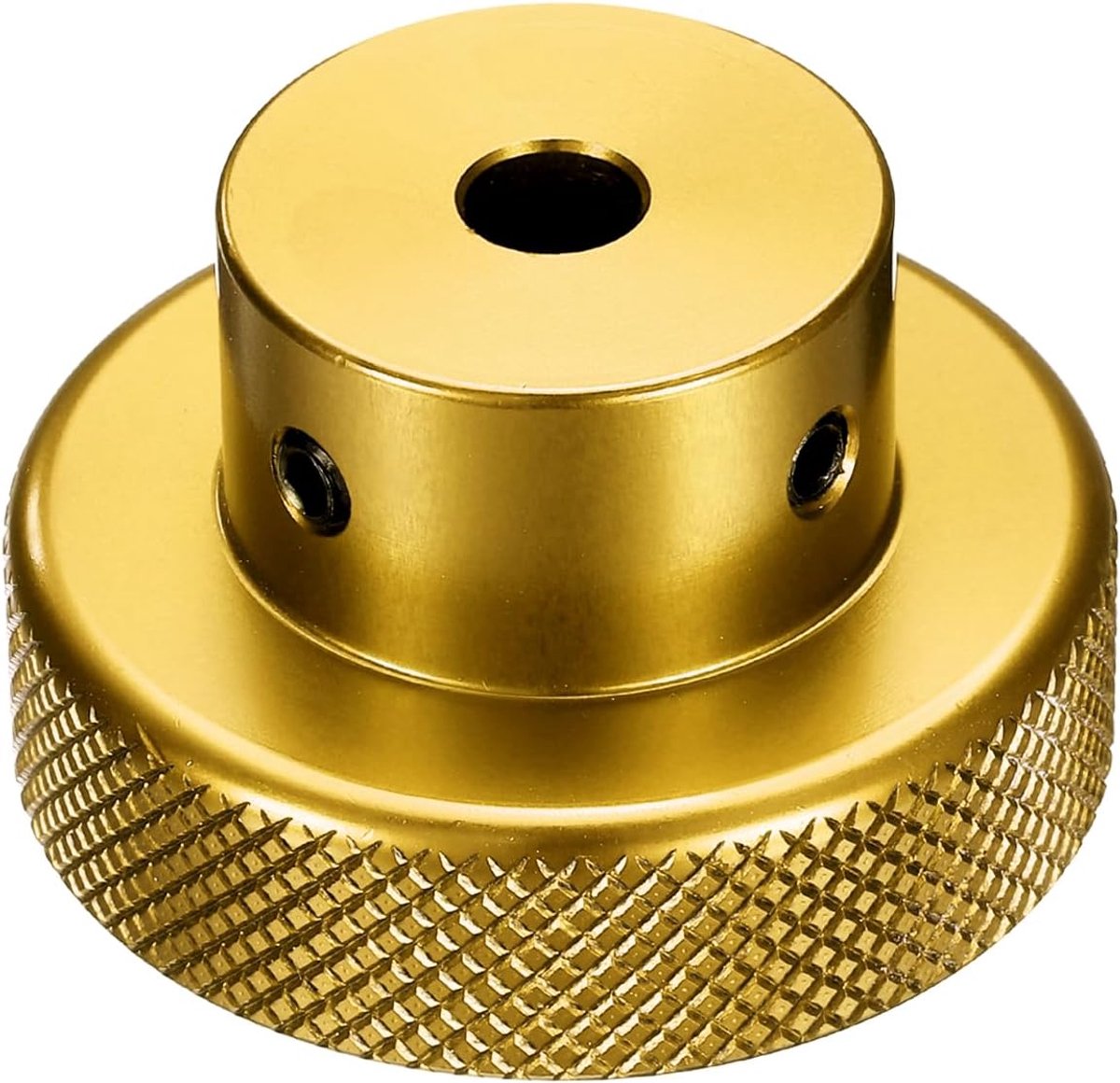 Handwiel van geanodiseerde aluminiumlegering, boring 5 mm, Od 40 mm, gekartelde handgreep, draaibare handgreep met sleutel voor platform, bewegende slee voor freesmachine en draaimachine