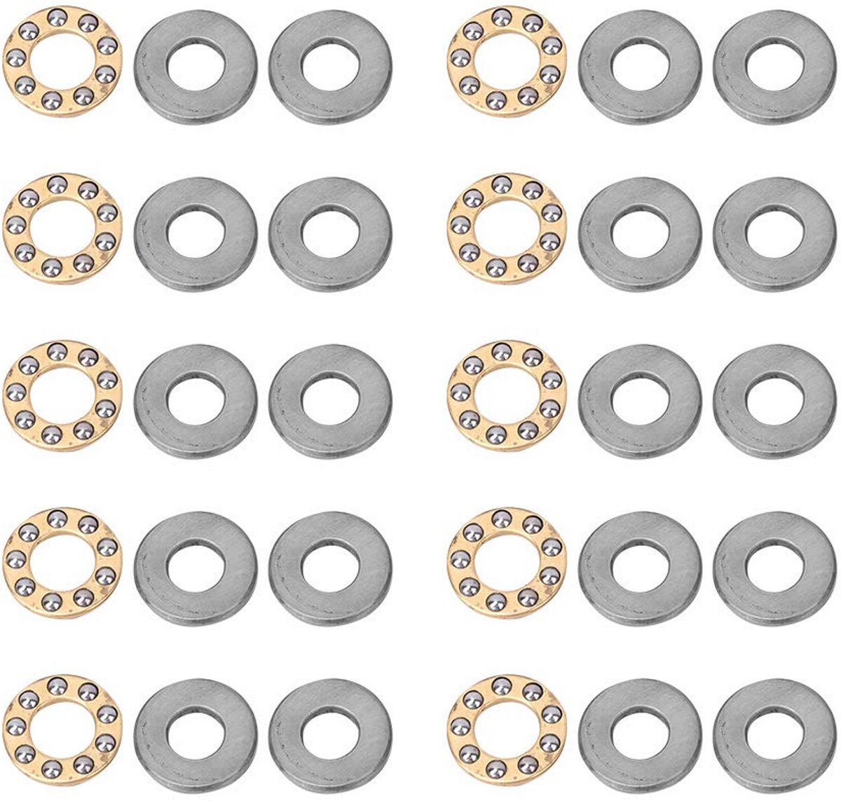 10 stks F7-13M F7-15m F7-17m dik lagerstaal voor transportsystemen Machine Tools (F7-13M 7 * 13 * 4.5mm)