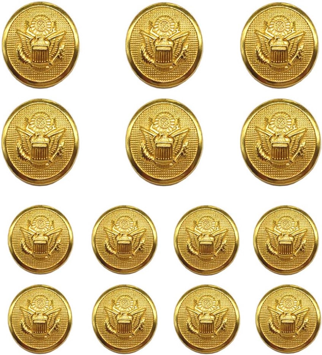 14 stuks kunststof knoppen 20 mm 15 mm metalen knoppen voor pakken jassen mantel uniform (MB20110) | Metalen knopen voor pakken, jassen, mantels, uniform