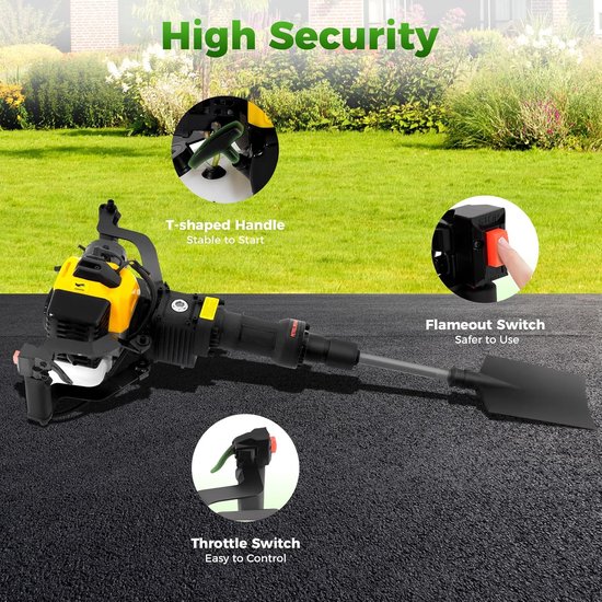 Tuinboom graafmachine 52CC 2-takt grondboor drainagespade digger tuinboom graafmachine voor graven, spaden, bosbouwzaailingen — afbeelding 3