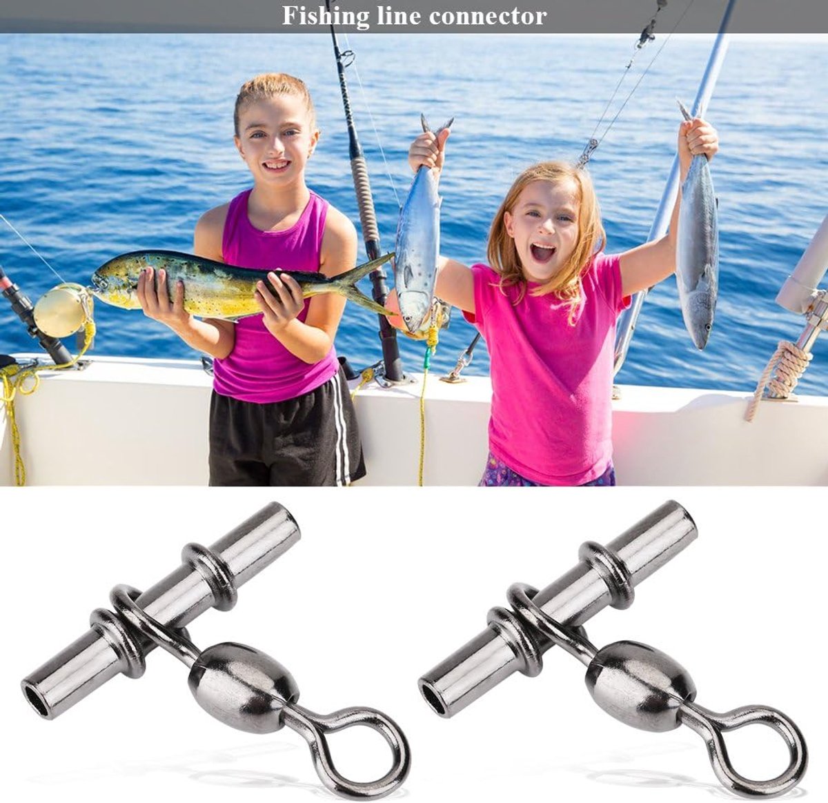 20-delig/set T-vorm vissen wervel kruissnoer vissen steker vissen rolling barrel swivel tackles