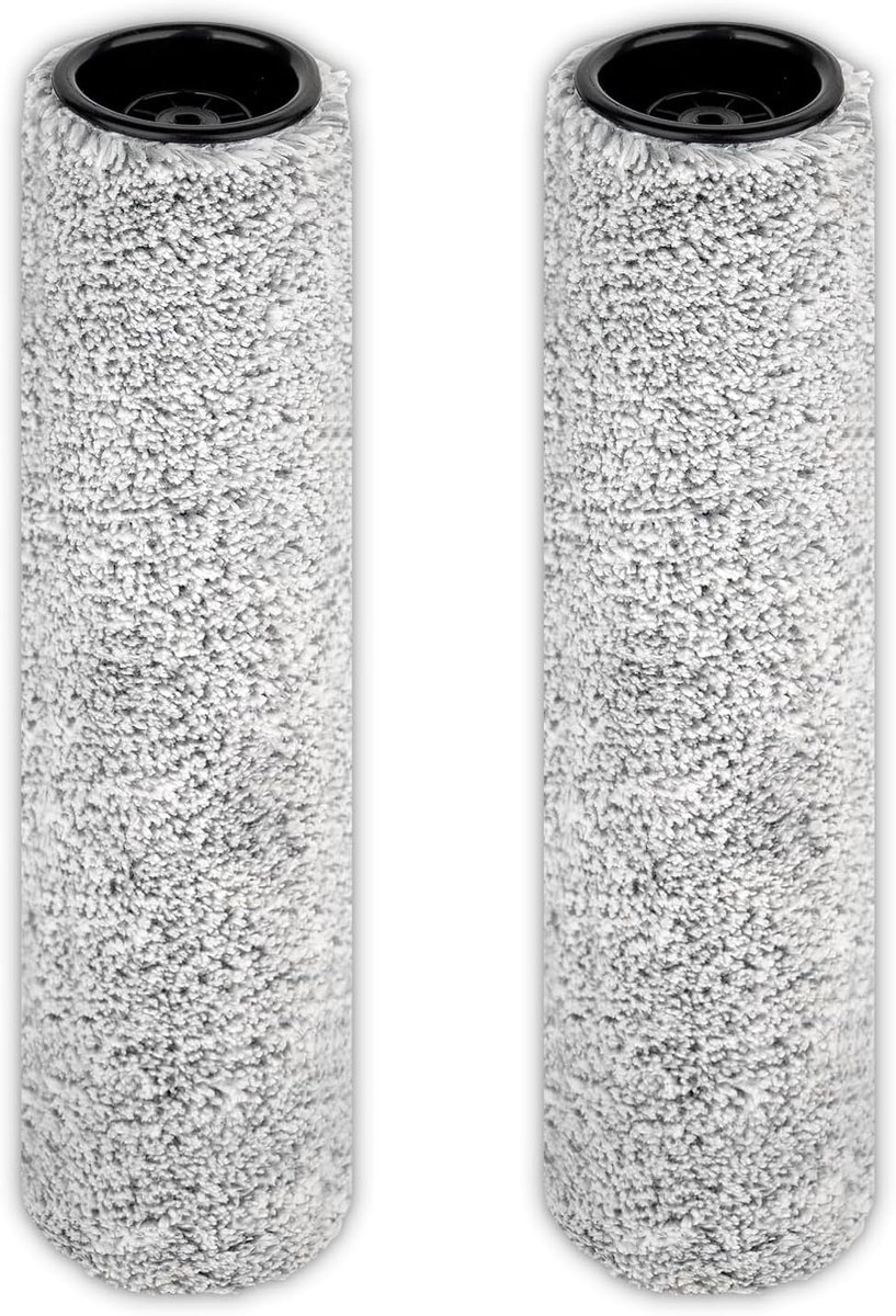 【Versie 2, afneembaar】(2 stuks) Floor One S9 Artist Pro vervangende borstelrollen compatibel met Tineco Floor One S7 Pro, Floor One S6, Stretch S6 draadloze nat-droogstofzuiger (exclusief handvat)