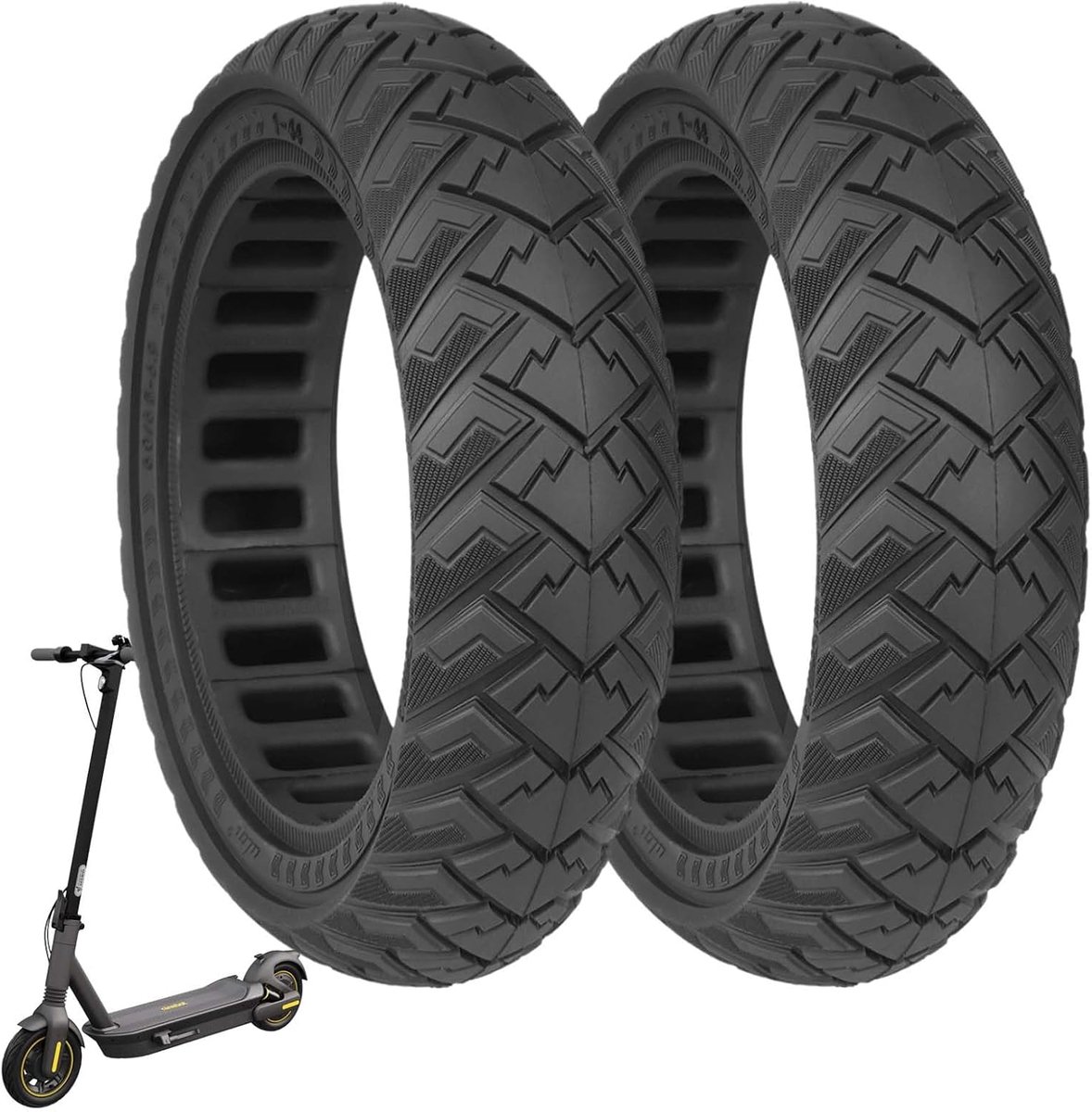 60/65-6,9 massief rubberen banden voor Ninebot Max G2 G65 scooter 10 inch offroad volledige banden voor- en achterwielen reserveaccessoires, 2 stuks