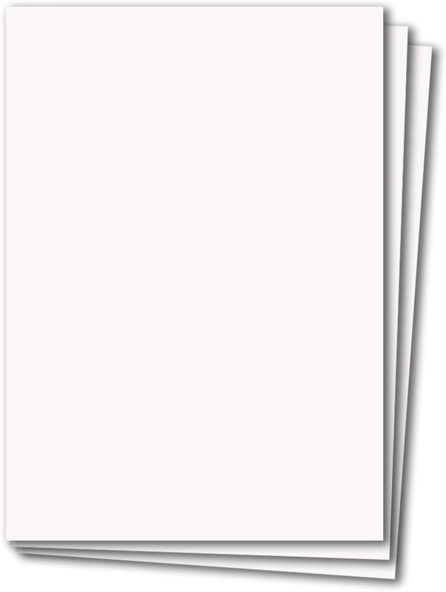 A4 vellen kleipapier - 240 g/m2 papieren vel briefblad knutselpapier 100 Bogen wit