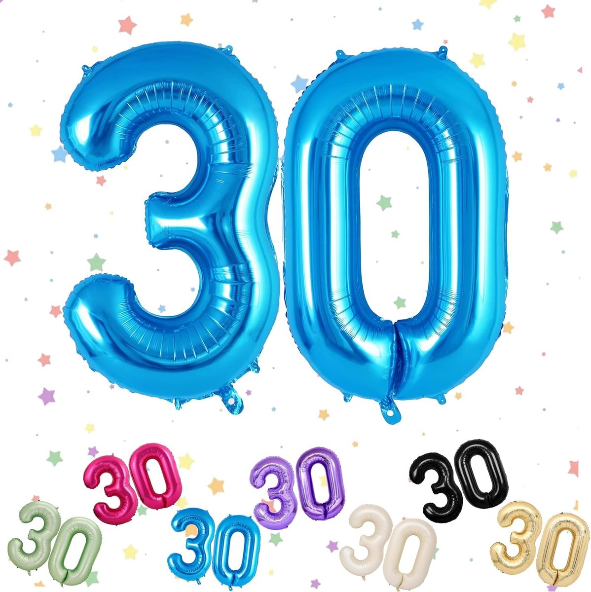 Ballonnen met nummer 30, helium folie 101,6 cm ballonnen voor 30e verjaardagsfeestdecoraties voor jongens en meisjes
