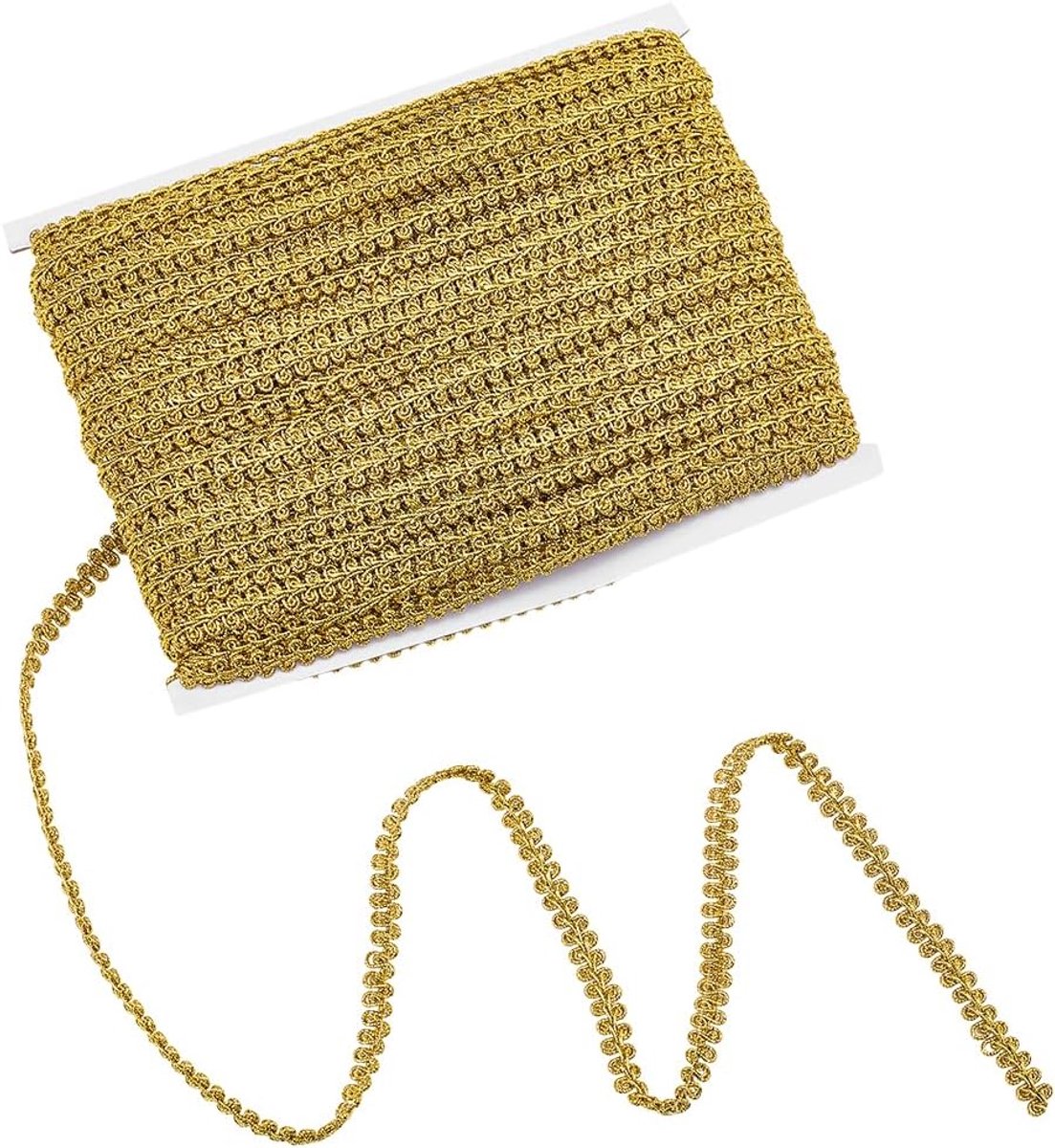 45,72 m sierband 10,5 mm breed naaiband decoratieve sierband donkergoud polyester materiaal sierbanden voor woondecoratie kledingaccessoires en cadeauverpakkingen