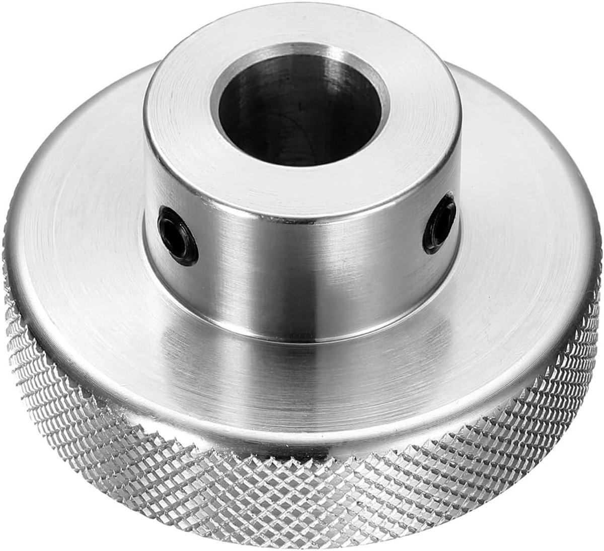 Handwiel van geanodiseerde aluminiumlegering, boring 15 mm, gekartelde knop met Od 50 mm en platformsleutel voor draaibank en freesmachine