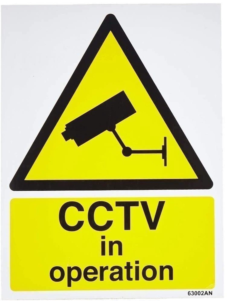 Warning CCTV In Operation Sign - 150mm x 200mm - Zelfklevende Vinyl