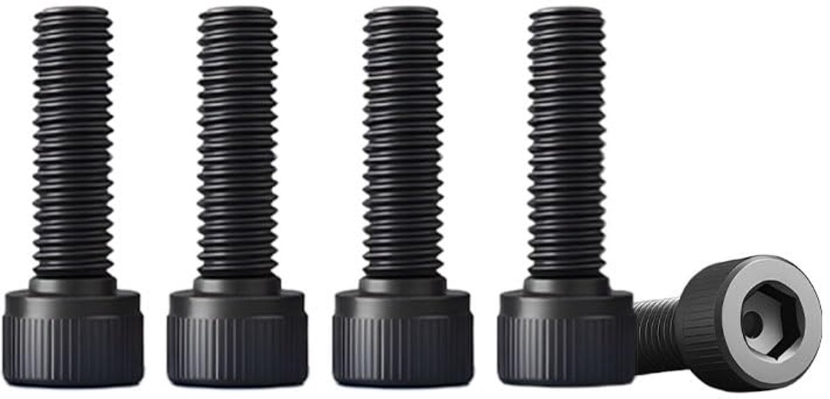 5 stuks zeshoekige socket hoofd cap schroeven, M4 x 100 mm 12,9 legering staal vervangende machine-bevestigingsschroeven, volledige draad voor fiets motorfiets reparatie (M4 x 10)