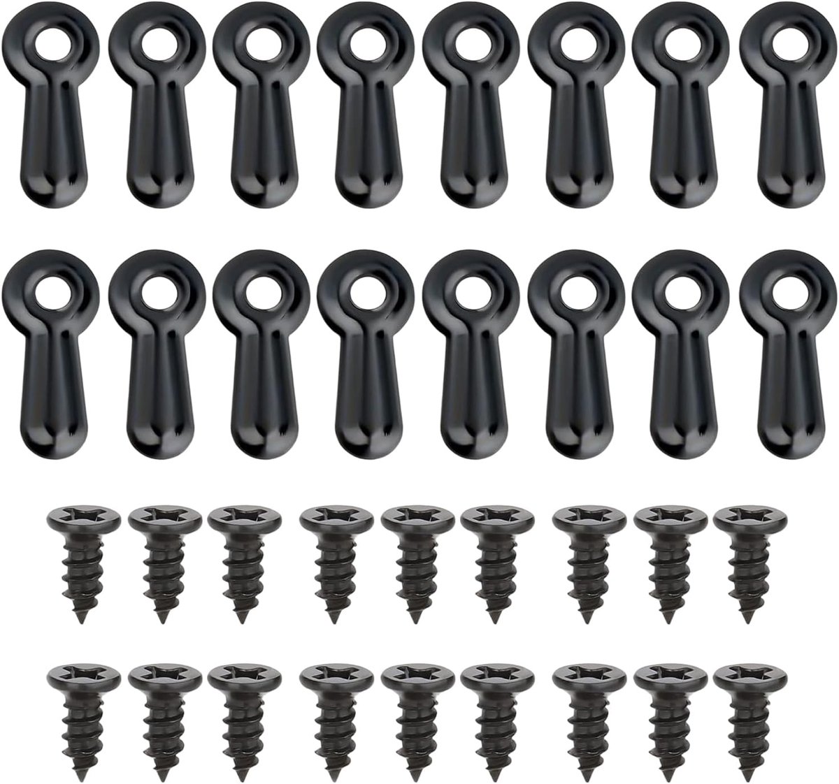 100 stuks metalen frame foto draaiknop bevestigingsmiddelen fotolijst hardware en schroeven voor ambachtelijke opknoping foto's foto's tekening (zwart)