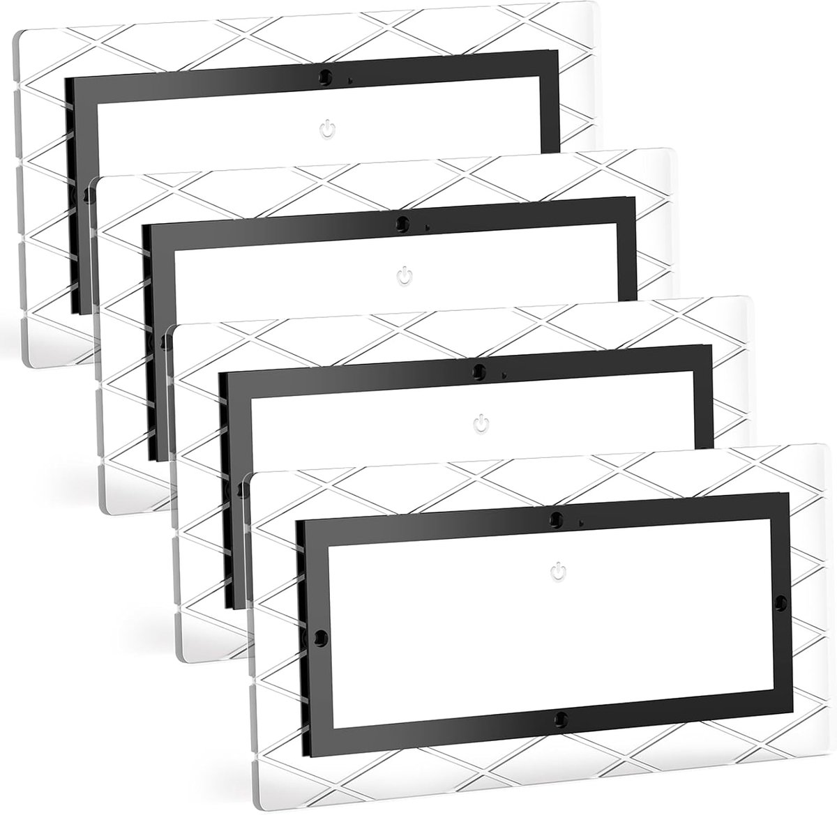 4 stuks autoplafondlampen, 12 V, met schakelaar en afstandsbediening, 13 W, 1800 lm, 12 V, 4 lichtmodi, dimbaar, auto-interieurverlichting voor camper, bestelwagen, vrachtwagen, boot, 3000