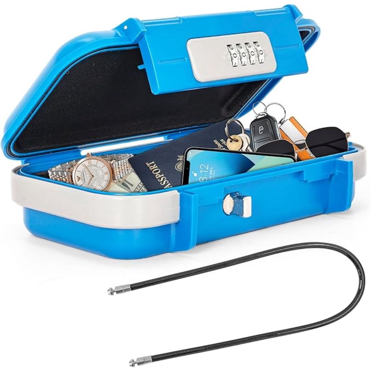 SP® Kluisje met Cijferslot - Kluis - Elektronische Kluis - Blauw - 24cm x 14cm x 6cm