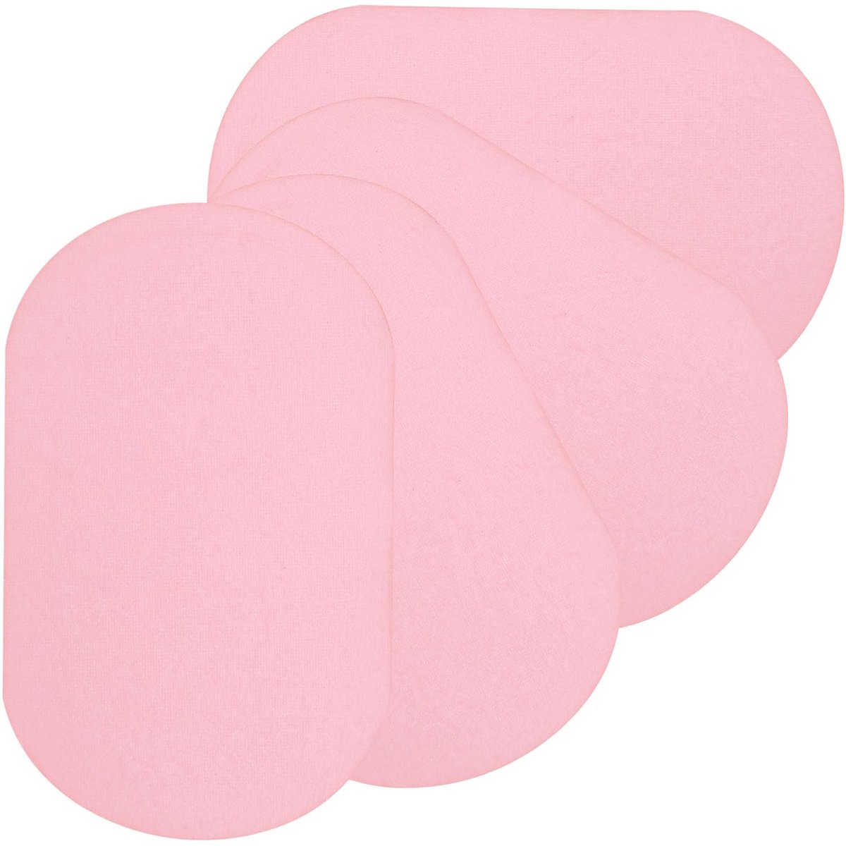 Opstrijkbare Patches - Reparatie Patches Kit - Kleding Herstellen - Velours Stof - 18 x 11 cm - Lichtroze