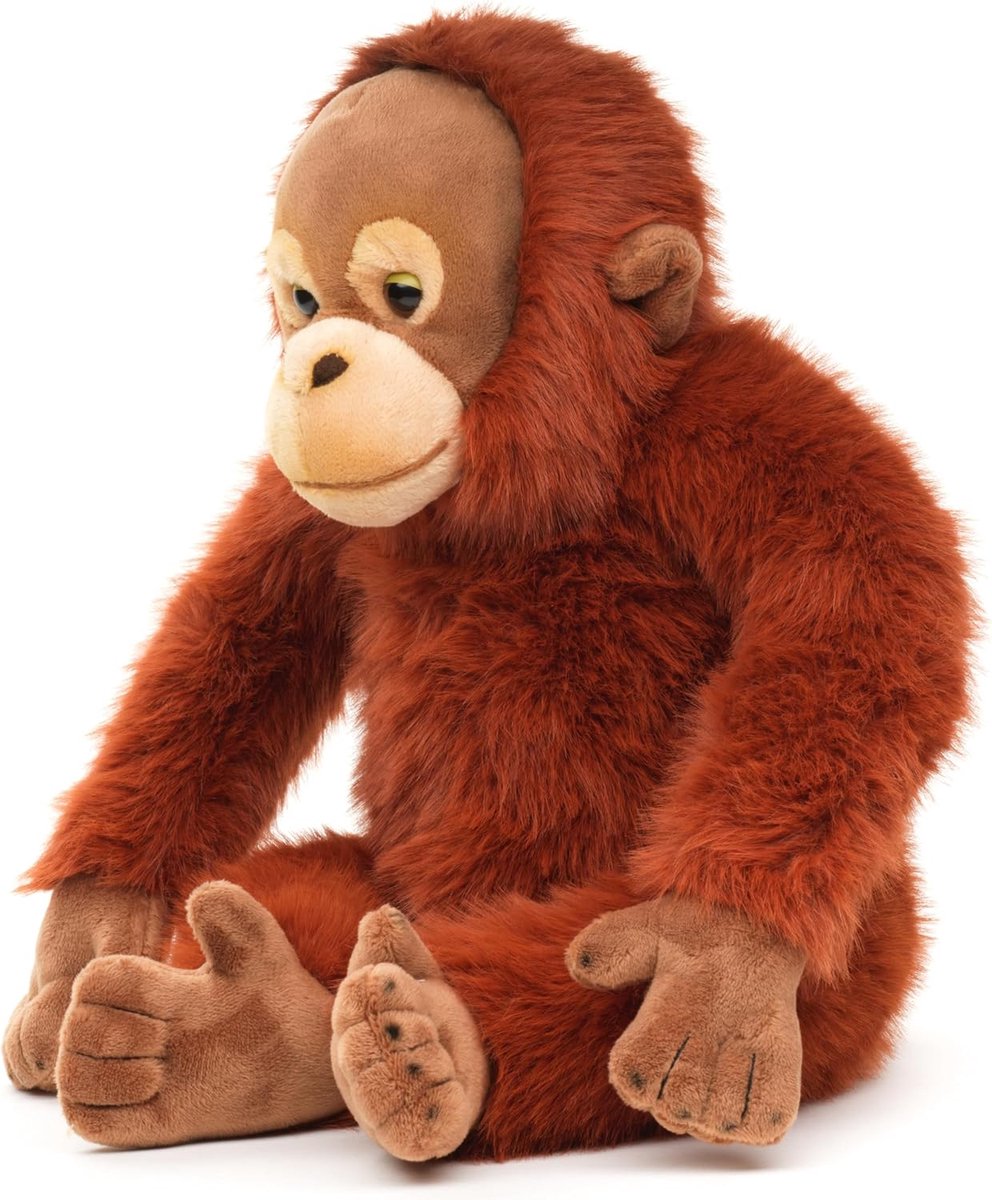 - Orang-oetan met klittenbandsluiting op de handen - 27 cm (hoogte) - pluche aap - pluche dier, knuffeldier