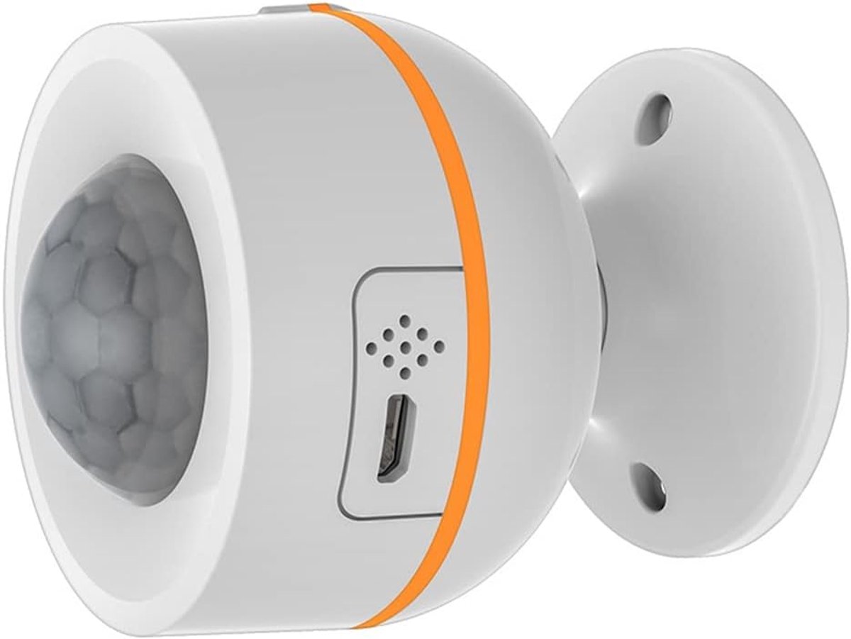 Zigbee Smart PIR Motion Sensor met temperatuur- en vochtigheidssensor. De USB-voeding werkt