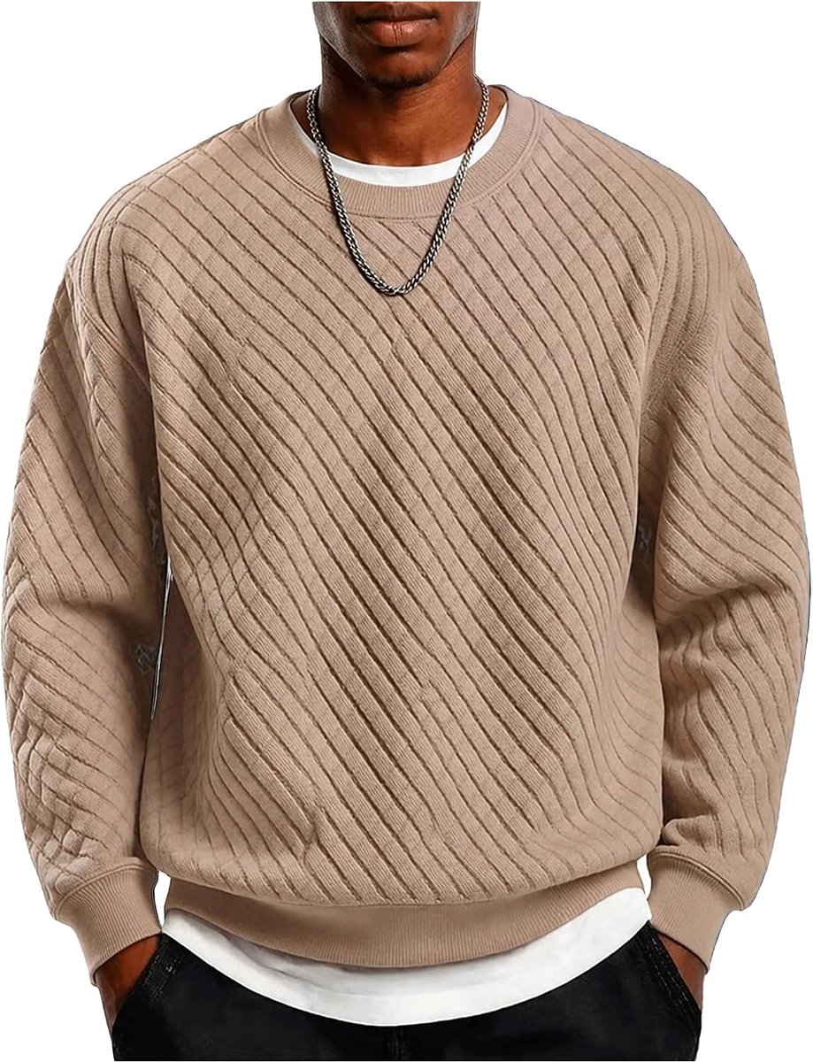 Sweatshirt voor heren, elegant sweatshirt, zakelijke sweater | Sweatshirt heren ronde hals pullover sweatshirt zonder capuchon winter pullover casual sweatshirts voor heren