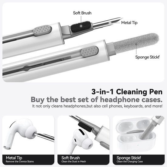 Compatible with AirPods Pro 3 Case - Rose-A - Silicone Protective Case Cover for Apple Air Pod Pro 3rd (2025), Unisex Design, with Cleaning Kit — afbeelding 5