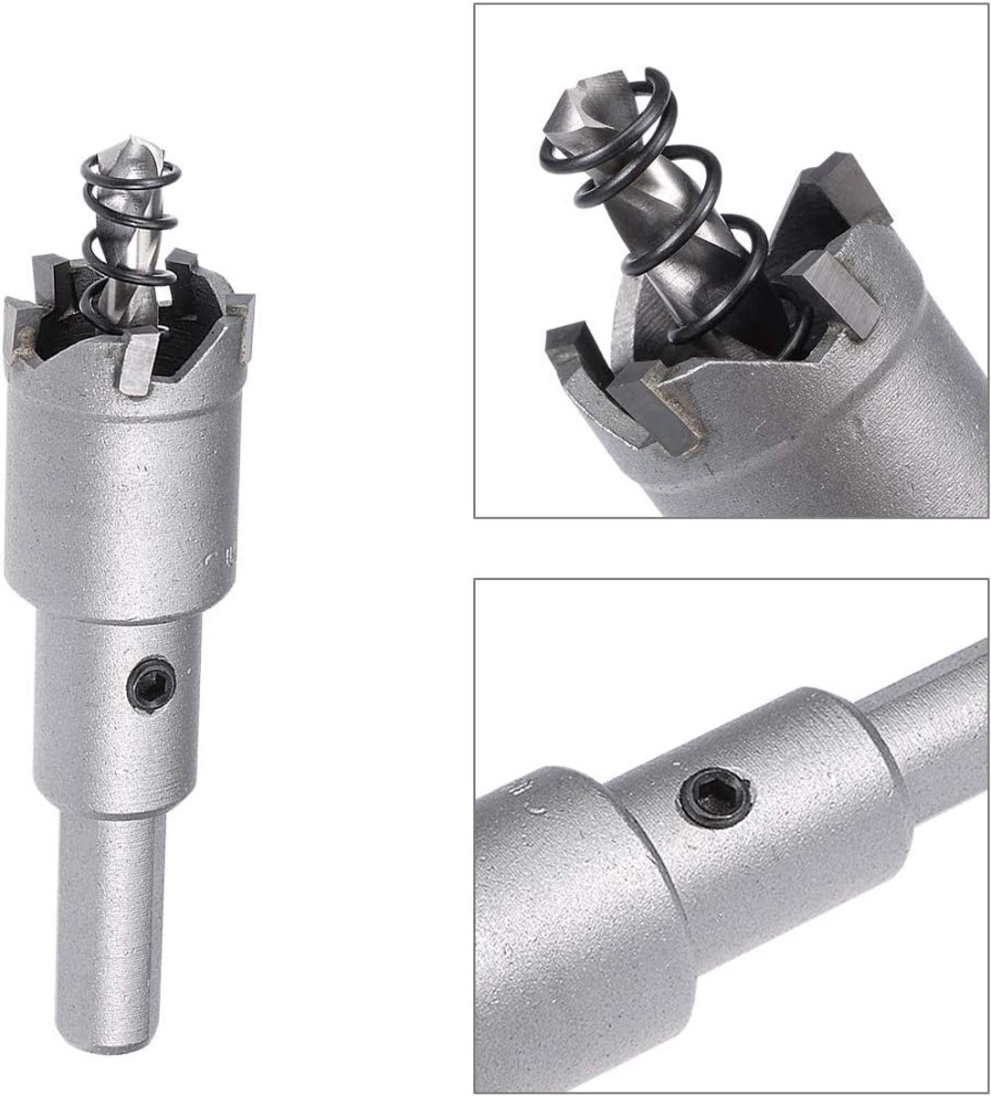 Sourcing map Hardmetalen gatenzaag, cutter, boor voor roestvrij staal, 17 mm 22.5mm