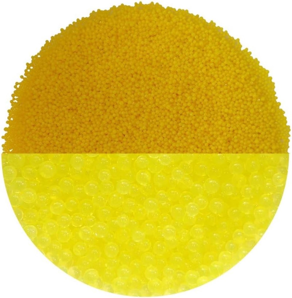 Trendfinding 100 g watervasthoudende decokorrels geel, korrelgrootte 1,5-2 mm, decoratie voor bloemen en planten, 10 liter, zeer zuinig, veelzijdig gebruik